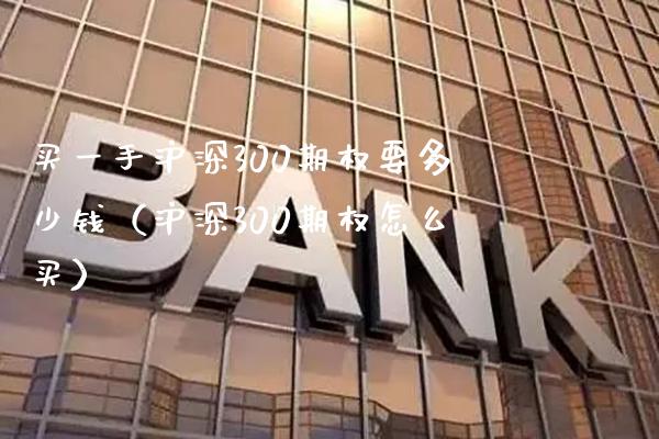 买一手沪深300期权要多少钱（沪深300期权怎么买）_https://www.cqckcrrc.com_纳指直播_第1张