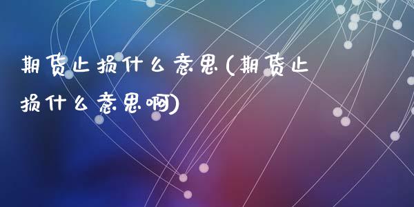 期货止损什么意思(期货止损什么意思啊)_恒指期货_第1张_期货投资网 期货止损什么意思(期货止损什么意思啊)_https://www.cqckcrrc.com_恒指期货_第1张