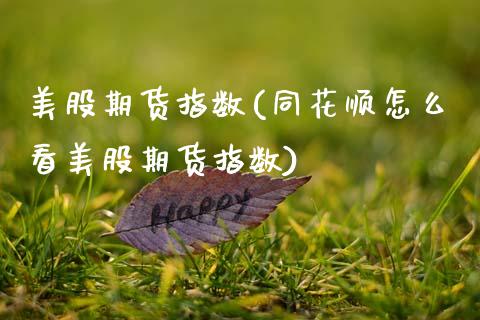 美股期货指数(同花顺怎么看美股期货指数)_原油期货_第1张_期货投资网 美股期货指数(同花顺怎么看美股期货指数)_https://www.cqckcrrc.com_原油期货_第1张