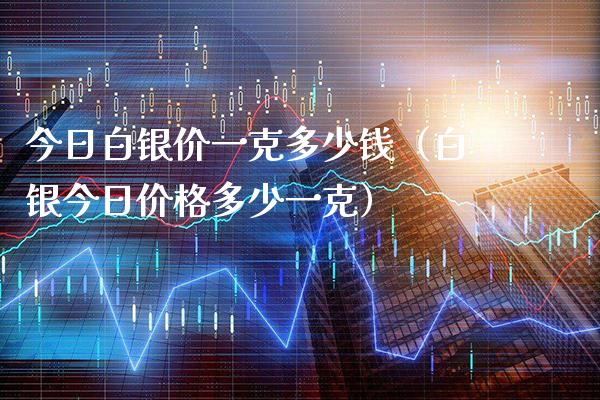 今日白银价一克多少钱（白银今日价格多少一克）_https://www.cqckcrrc.com_黄金期货_第1张