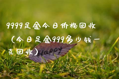 9999足金今日价格回收（今日足金999多少钱一克回收）_https://www.cqckcrrc.com_黄金期货_第1张