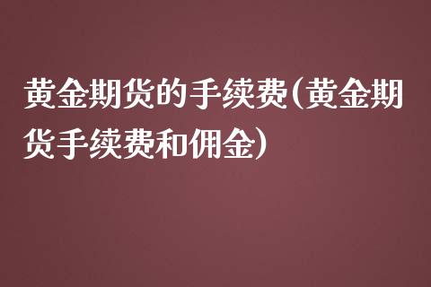 黄金期货的手续费(黄金期货手续费和佣金)_恒指期货_第1张_期货投资网 黄金期货的手续费(黄金期货手续费和佣金)_https://www.cqckcrrc.com_恒指期货_第1张