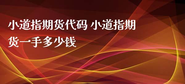 小道指期货代码 小道指期货一手多少钱_https://www.cqckcrrc.com_道指直播_第1张