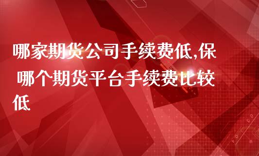 哪家期货公司手续费低,保 哪个期货平台手续费比较低_恒生指数_第1张_期货投资网 哪家期货公司手续费低,保 哪个期货平台手续费比较低_https://www.cqckcrrc.com_恒生指数_第1张