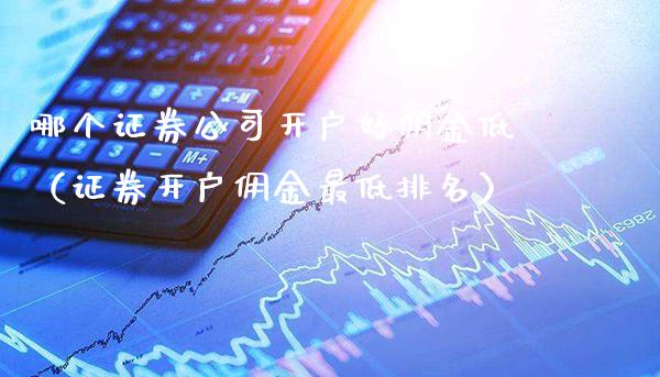 哪个证券公司开户好佣金低（证券开户佣金最低排名）_https://www.cqckcrrc.com_原油期货_第1张