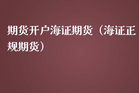 期货开户海证期货（海证正规期货）_https://www.cqckcrrc.com_纳指直播_第1张