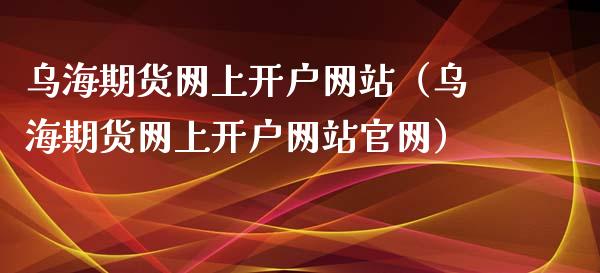 乌海期货网上开户网站（乌海期货网上开户网站官网）_https://www.cqckcrrc.com_国际期货_第1张