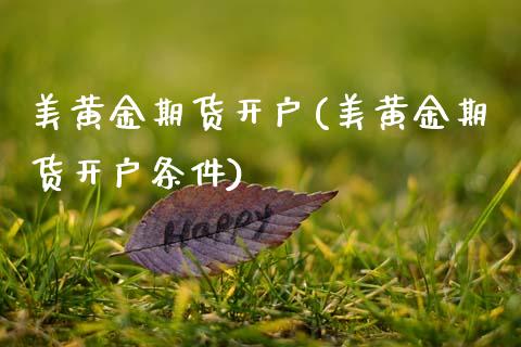 美黄金期货开户(美黄金期货开户条件)_https://www.cqckcrrc.com_恒指期货_第1张