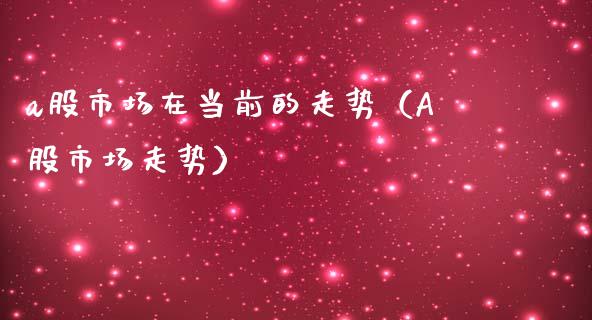 a股市场在当前的走势（A股市场走势）_https://www.cqckcrrc.com_道指直播_第1张