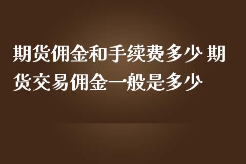 期货佣金和手续费多少 期货交易佣金一般是多少_恒生指数_第1张_期货投资网 期货佣金和手续费多少 期货交易佣金一般是多少_https://www.cqckcrrc.com_恒生指数_第1张